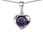 Star K™ Round 7mm Simulated Alexandrite Heart Pendant Necklace