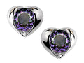 Star K™ Round 6mm Simulated Alexandrite Heart Earrings