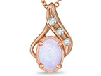 Star K™ Oval 7x5mm Genuine Opal Pendant Necklace