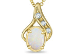 Star K™ Oval 7x5mm Genuine Opal Pendant Necklace