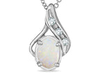 Star K™ Oval 7x5mm Genuine Opal Pendant Necklace