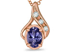 Star K™ Oval 7x5mm Genuine Iolite Pendant Necklace