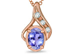 Star K™ Oval 7x5mm Genuine Tanzanite Pendant Necklace