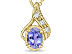 Star K™ Oval 7x5mm Genuine Tanzanite Pendant Necklace
