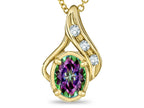 Star K™ Oval 7x5mm Rainbow Mystic Topaz Pendant Necklace