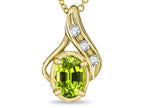 Star K™ Oval 7x5mm Genuine Peridot Pendant Necklace
