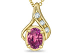 Star K™ Oval 7x5mm Simulated Pink Tourmaline Pendant Necklace