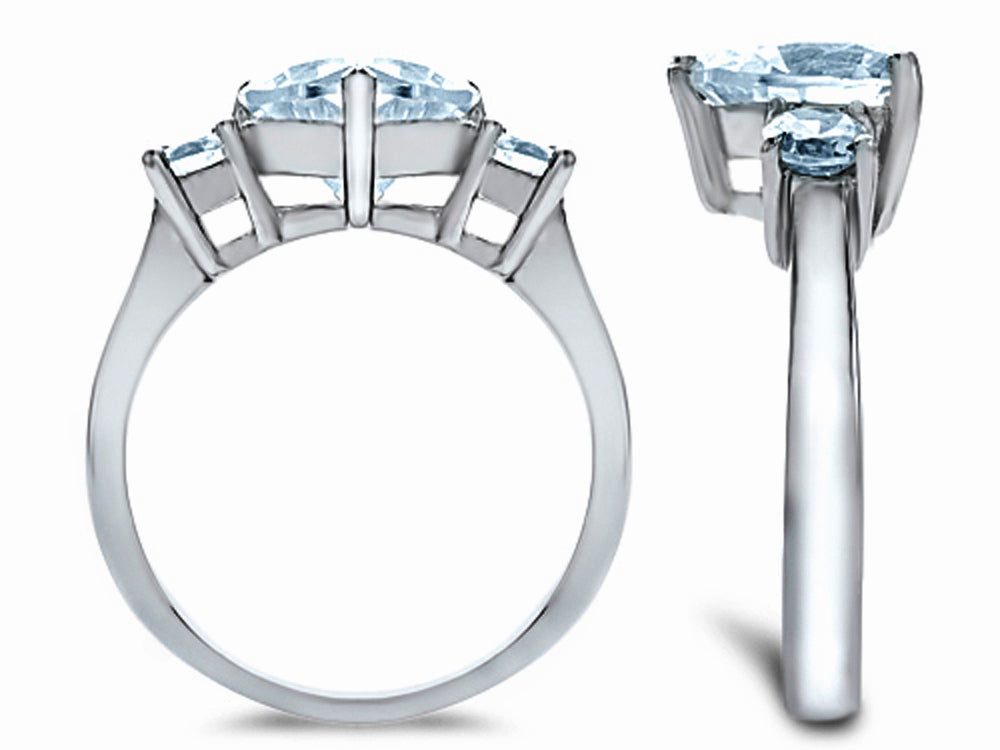 Star K 8mm Heart Shape Created Blue Opal Ring