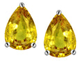 Star K™ Pear Shape 9x7mm Simulated Citrine Earrings Studs
