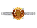 Original Star K Round 7mm Simulated Imperial Yellow Topaz Solitaire Engagement Ring