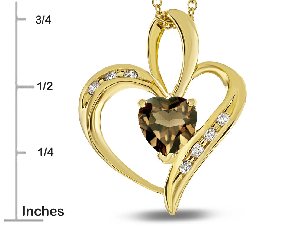 Star K™ Heart Shape 6mm Simulated Alexandrite Pendant Necklace