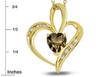 Star K™ Heart Shape 6mm Simulated Alexandrite Pendant Necklace