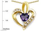 Star K™ Heart Shape 6mm Simulated Alexandrite Pendant Necklace