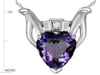 Star K™ Claddagh Love Pendant Necklace With 8mm Heart Simulated Alexandrite