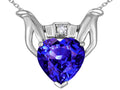Star K™ Claddagh Love Pendant Necklace With 8mm Heart Simulated Tanzanite