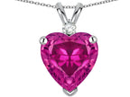 Star K™ 8mm Simulated Pink Tourmaline Heart Pendant Necklace