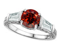 Star K™ Round 7mm Simulated Garnet Engagement Ring