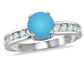 Star K Round 7mm Simulated Turquoise Ring