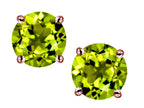 Star K™ Round 6mm Genuine Peridot Classic Screw Back Stud Earrings