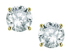 Star K™ Round 6mm Genuine White Topaz Classic Screw Back Stud Earrings