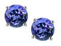 Star K™ Round 6mm Simulated Tanzanite Classic Screw Back Stud Earrings