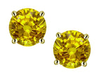 Star K™ 7mm Round Genuine Citrine Classic Screw Back Stud Earrings