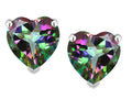 Star K™ Heart Shape 6mm Rainbow Mystic Topaz Earrings Studs