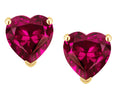Star K™ Heart Shape 6mm Simulated Pink Tourmaline Earrings Studs