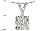 Star K™ 7mm Cushion-Cut Genuine White Topaz Pendant Necklace