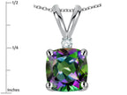 Star K™ 7mm Cushion-Cut Rainbow Mystic Topaz Pendant Necklace