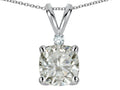 Star K™ 7mm Cushion-Cut Genuine White Topaz Pendant Necklace
