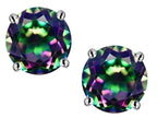 Star K™ Round 7mm Mystic Quartz Earring Studs