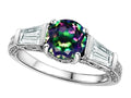 Star K Round 7mm Rainbow Mystic Quartz Engagement Ring