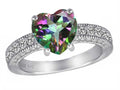 Star K™ 8mm Heart Shape Mystic Quartz Ring