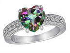 Star K™ 8mm Heart Shape Mystic Quartz Ring