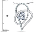 Star K™ Heart Full Of Love  White Topaz 7mm Heart Pendant Necklace