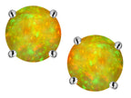 Star K™ Round 7mm Simulated Lemon Opal Earring Studs