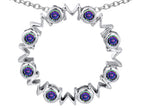 Star K™ Large MOM Circle Mother's Pendant Necklace with Round Rainbow Mystic Quartz