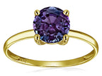Original Star K 7mm Round Simulated Alexandrite Solitaire Engagement Ring