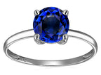 Original Star K 7mm Round Created Sapphire Solitaire Engagement Ring