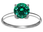 Original Star K 7mm Round Simulated Emerald Solitaire Engagement Ring