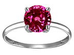 Original Star K 7mm Round Simulated Pink Tourmaline Solitaire Engagement Ring