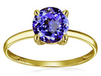 Original Star K 7mm Round Simulated Tanzanite Solitaire Engagement Ring