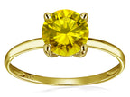 Original Star K 7mm Round Simulated Yellow Sapphire Solitaire Engagement Ring