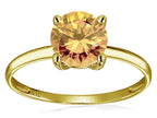 Original Star K 7mm Round Simulated Imperial Yellow Topaz Solitaire Engagement Ring