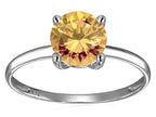 Original Star K 7mm Round Simulated Imperial Yellow Topaz Solitaire Engagement Ring