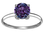 Original Star K Simulated Alexandrite Round 7mm Solitaire Engagement Ring