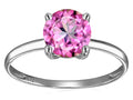 Original Star K Created Pink Sapphire Round 7mm Solitaire Engagement Ring