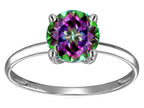 Original Star K Mystic Rainbow Topaz Round 7mm Solitaire Engagement Ring