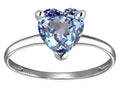 Original Star K Simulated Aquamarine Heart Shape 8mm Solitaire Engagement Ring